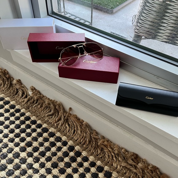 Cartier Classic Burgundy Lens Aviator